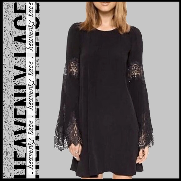 Black Heavenly Lace Tunic/Mini Dress - Picture 2 of 5