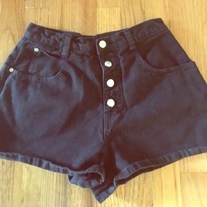 Black high waisted shorts