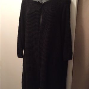 Mid length open cardigan