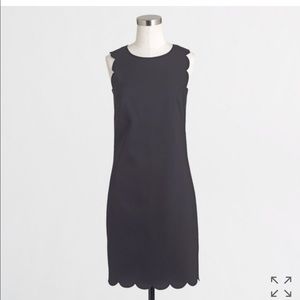 J. Crew Scallop Crepe Dress in Black 😍