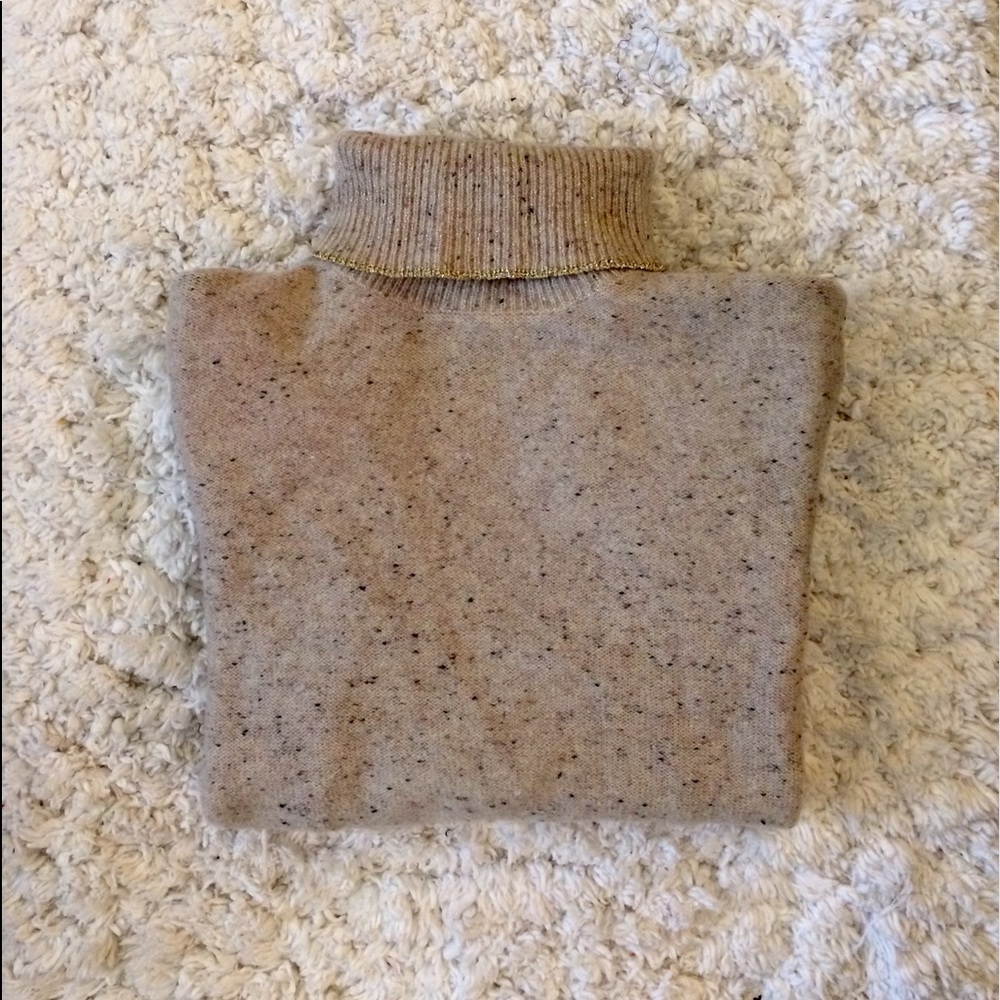 Fitted Turtleneck with Gold detailing