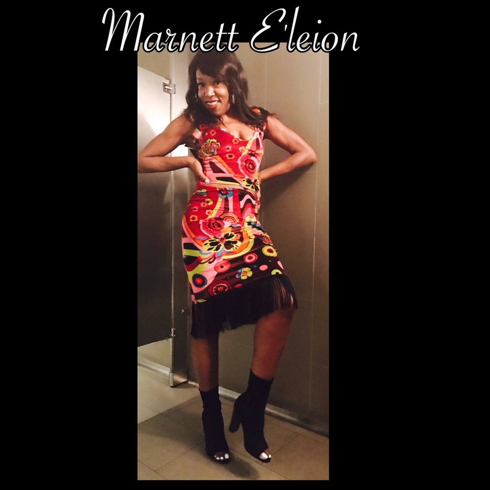 Kaleidoscope printed skirt and top