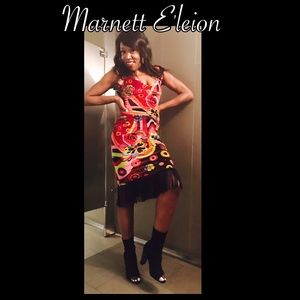 Kaleidoscope printed skirt and top