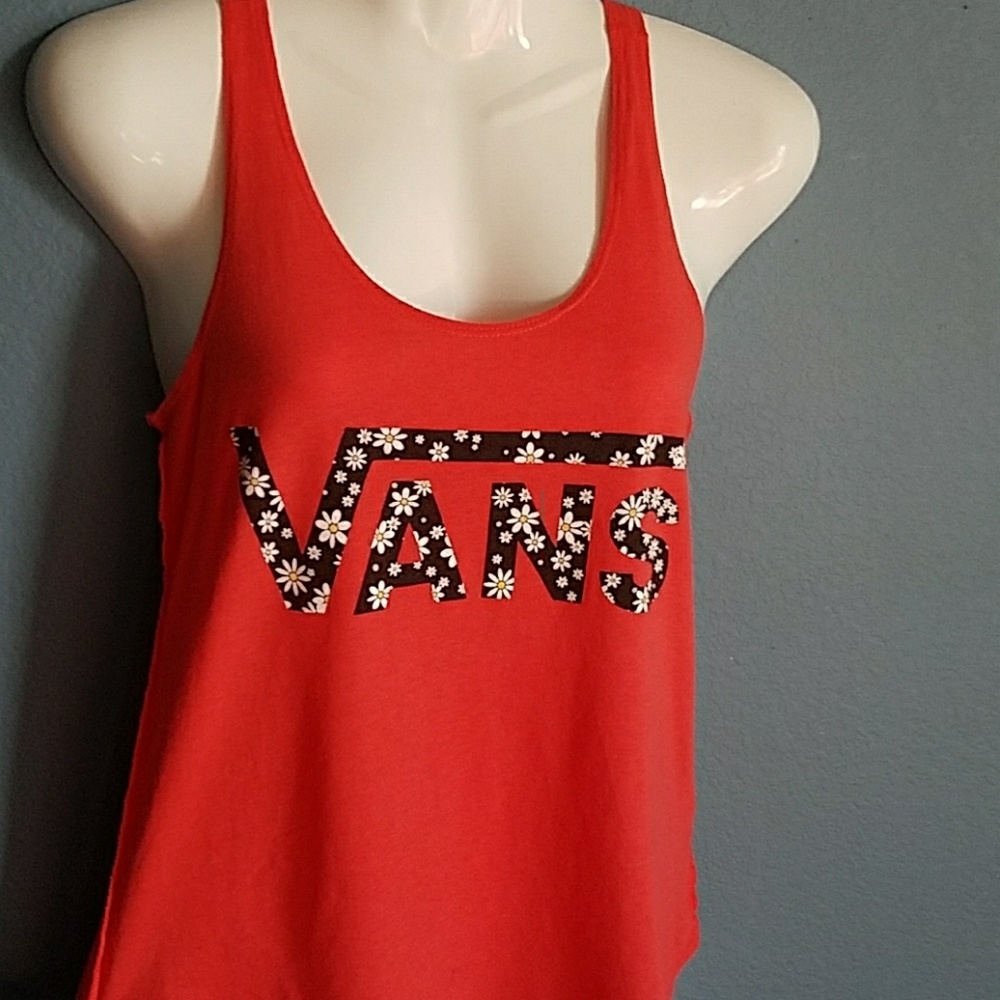 Vans floral muscle top