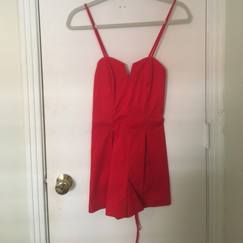 Never worn! Red GB romper