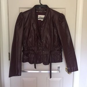 REAL WILSONS LEATHER burgundy jacket