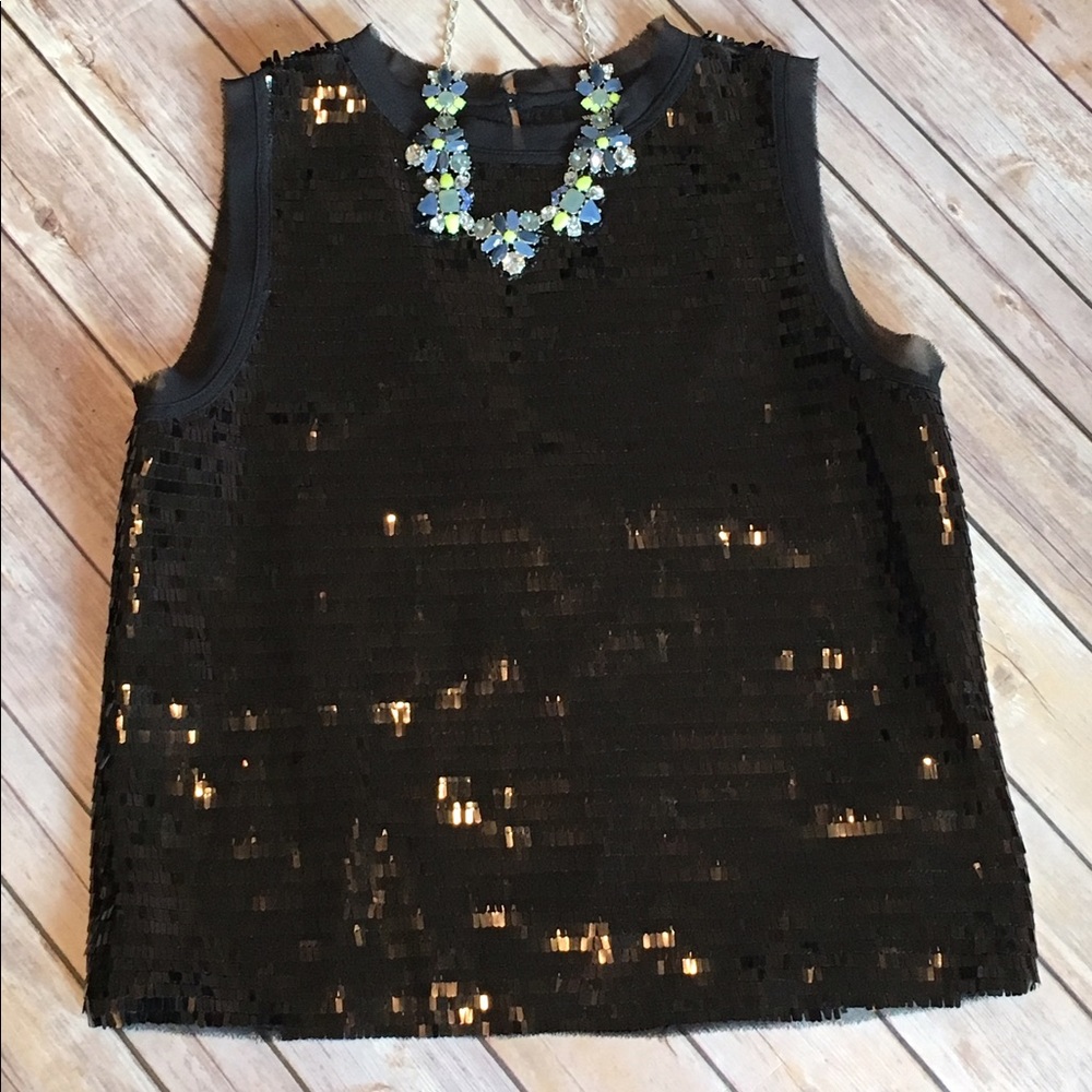 CLOSET CLEAR-OUT Who What Wear - Black Sequin Tank
