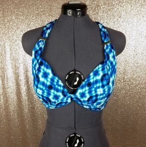 A.N.A. swim top halter pacific blue size 8