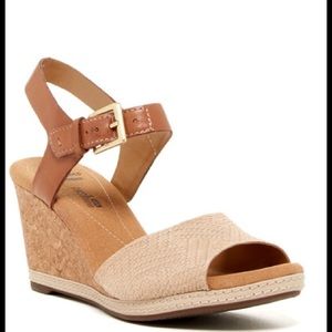 Clarks Ankle Strap Wedge