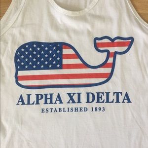 Alpha Xi Delta American Flag Vineyard Vines Tank