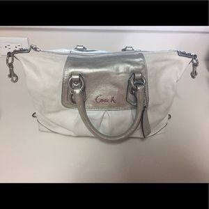 Coach Ashley Madison Pleated Leather Satchel.