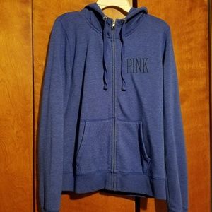VS Pink Perfect Funnel Neck Full Zip Hoodie