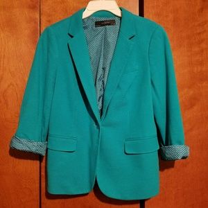 The Limited Turquoise Ladies One Button Blazer