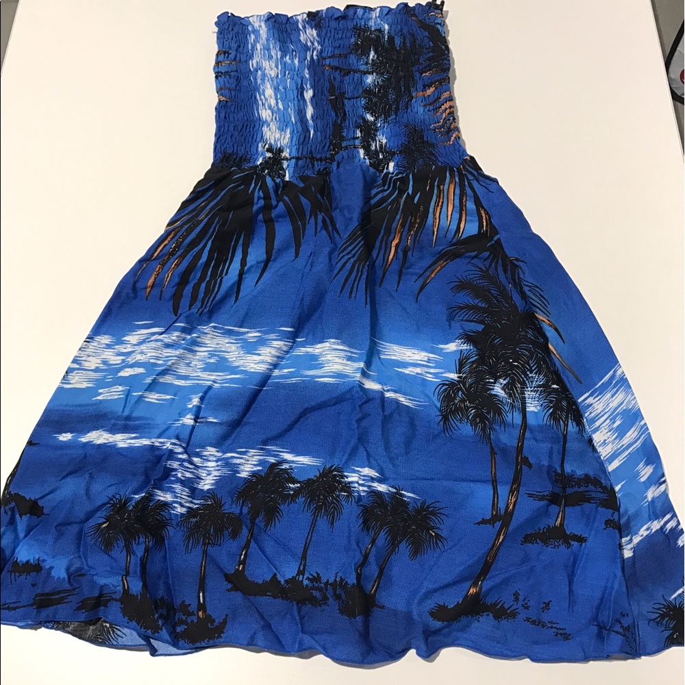 NEW Tropical Tube top dress with tie, MEDIUM