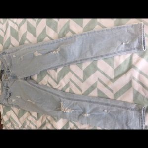 Light wash ripped jeans
