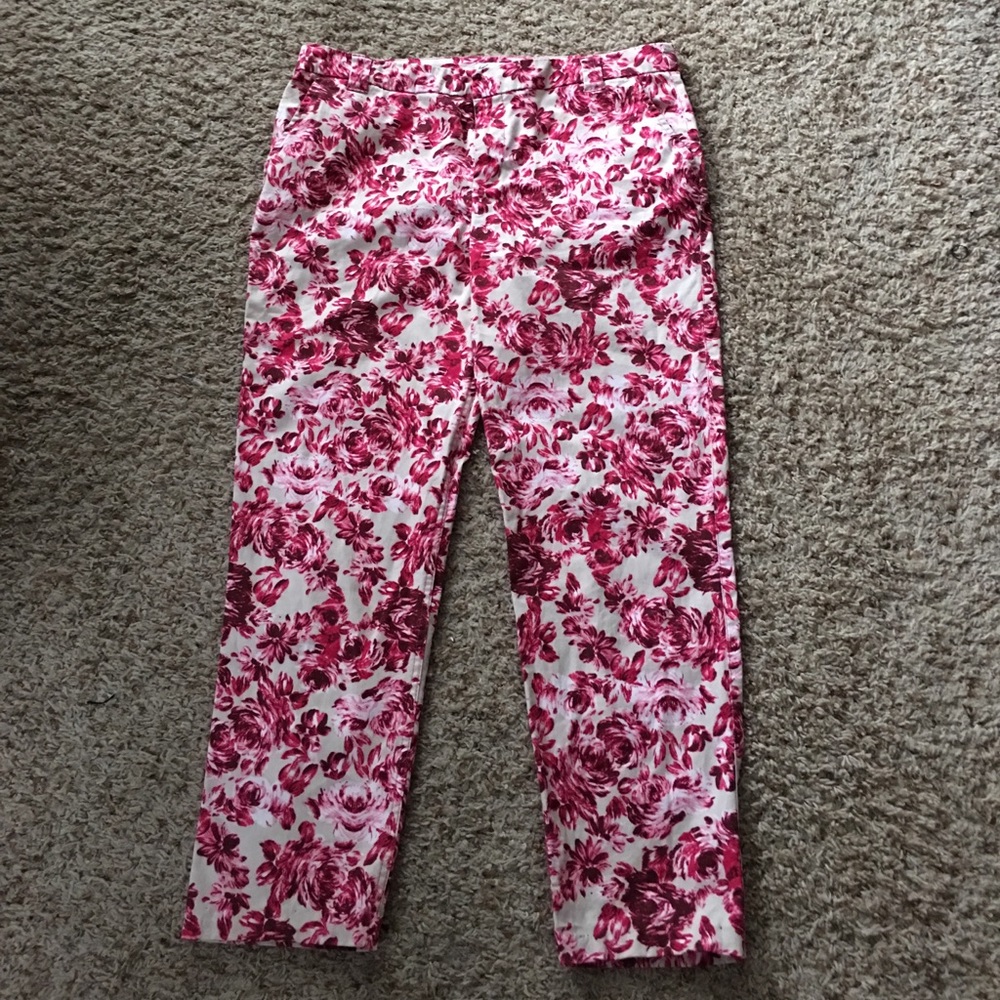 Kim Rogers floral print pants.
