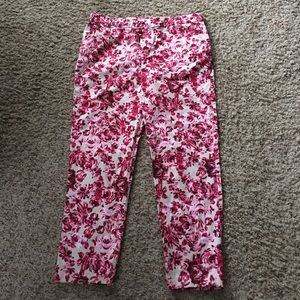 Kim Rogers floral print pants.