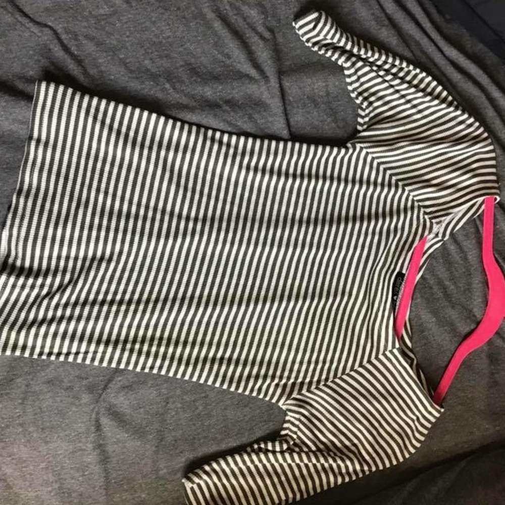 Olive and cream striped shirt