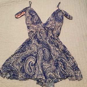 Light purple/pink paisley romper