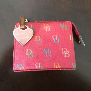 Dooney & Bourke ID holder wallet hot pink rare