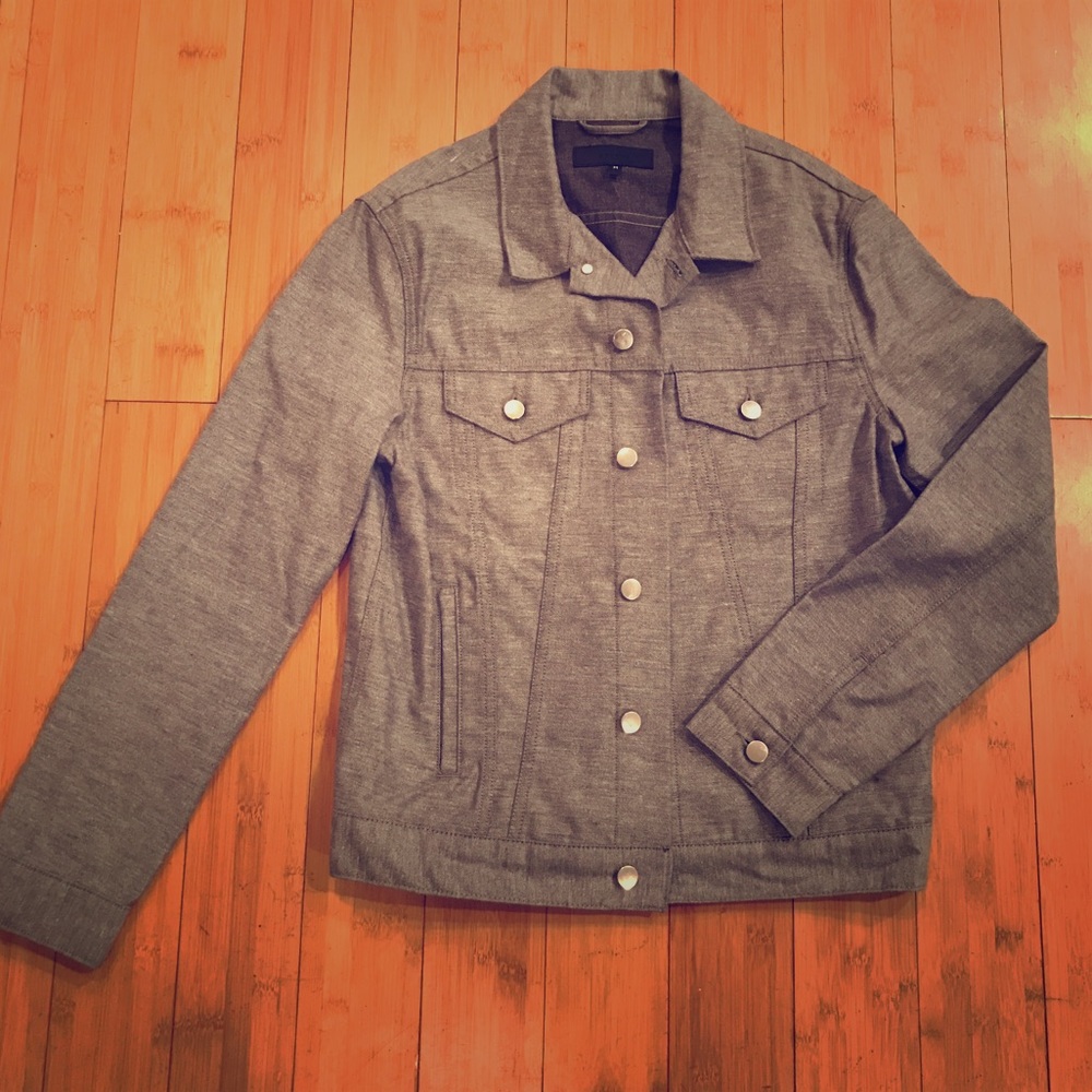 NWOT J Brand solid grey jacket, size M
