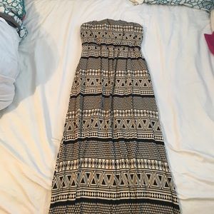 Strapless maxi dress