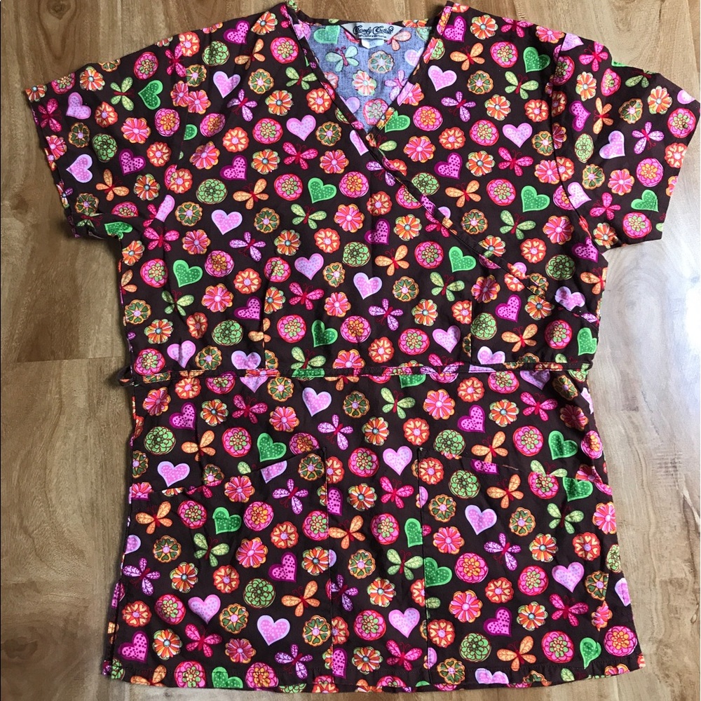 Comfy Cotton Srcubs Women's 2 Pockets Top