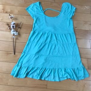 Flowy turquoise dress/coverup