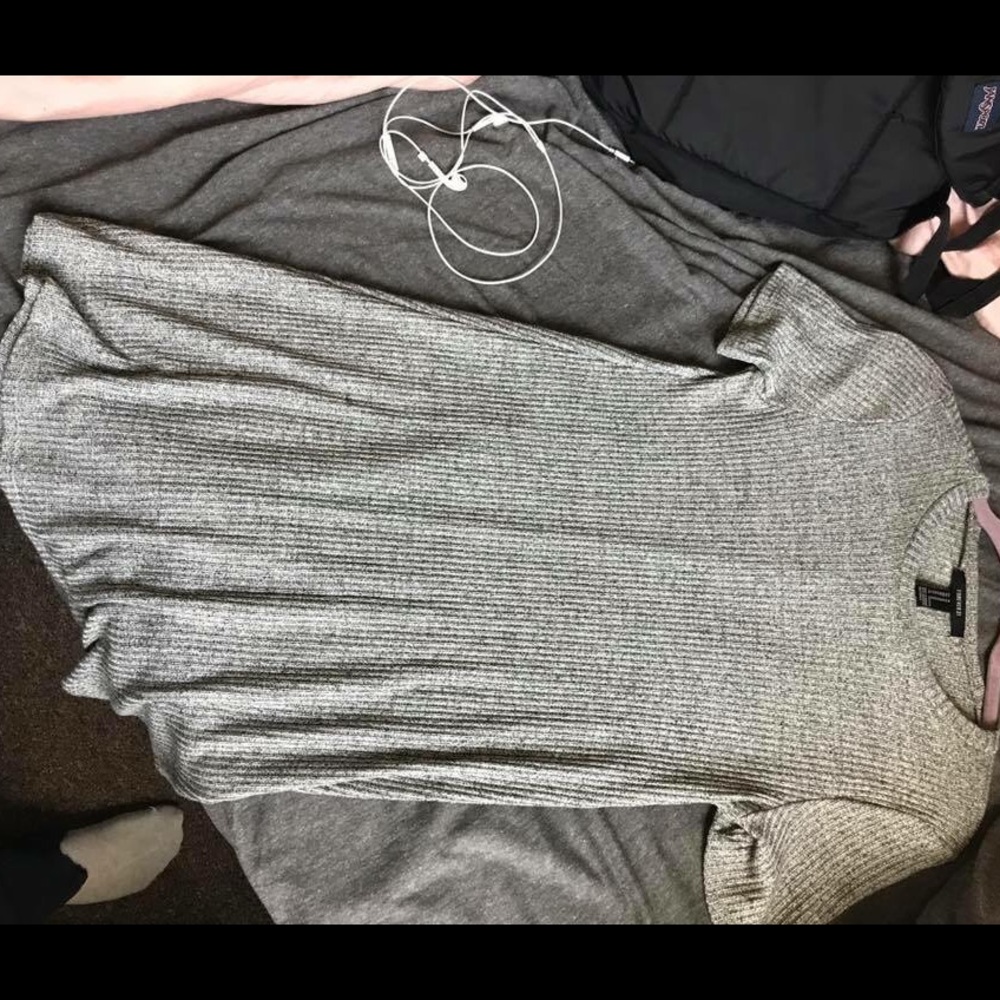 Short sleeve sweater dress