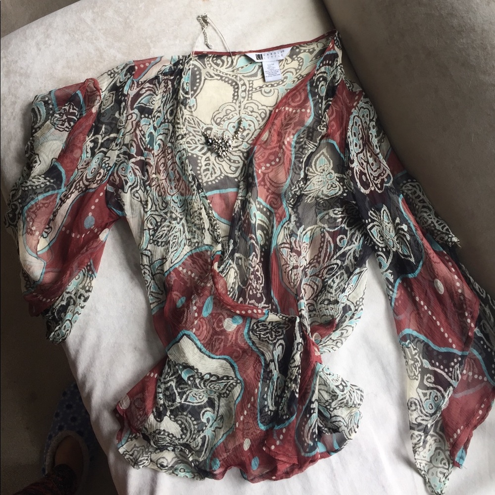 Sheer, and flowy top