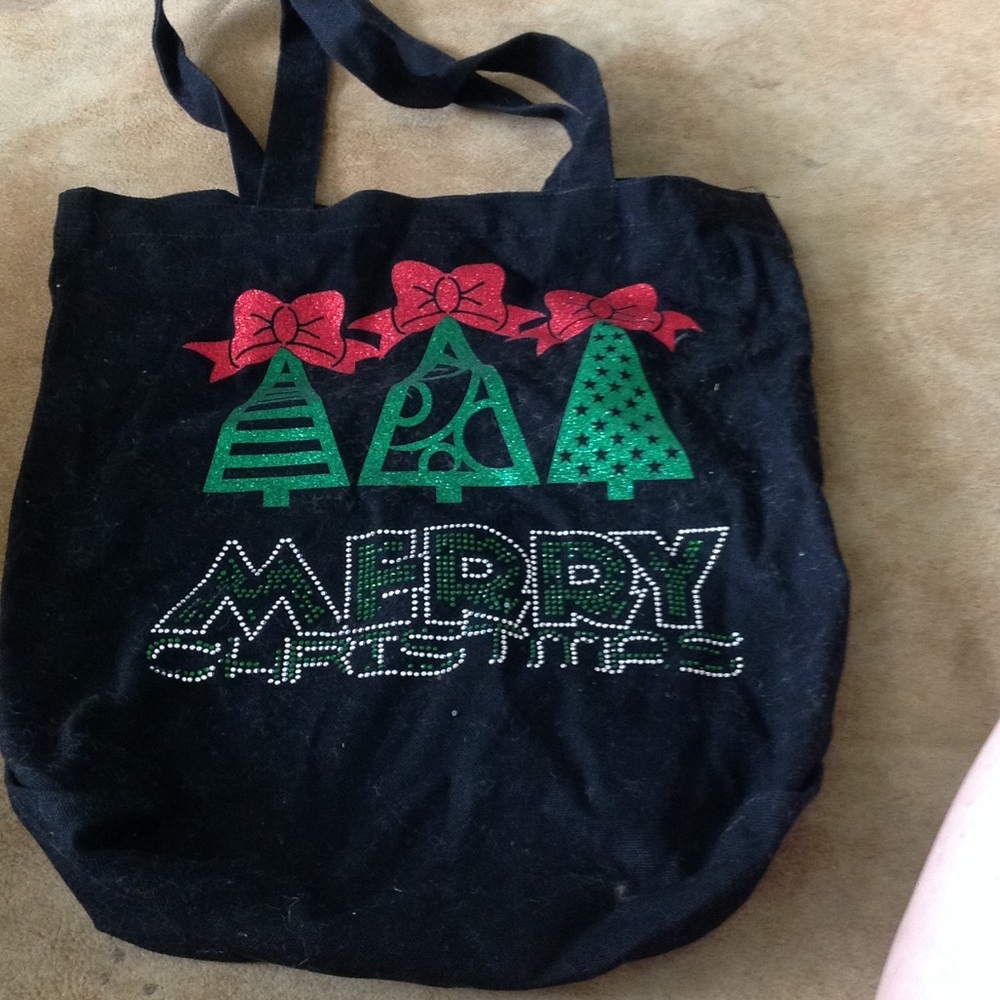 Black merry Christmas bling you bag/purse