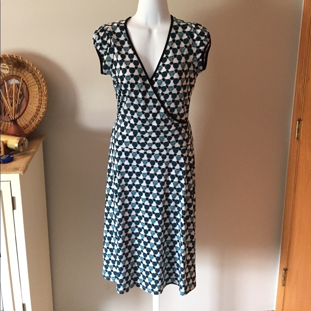Blue print dress.
