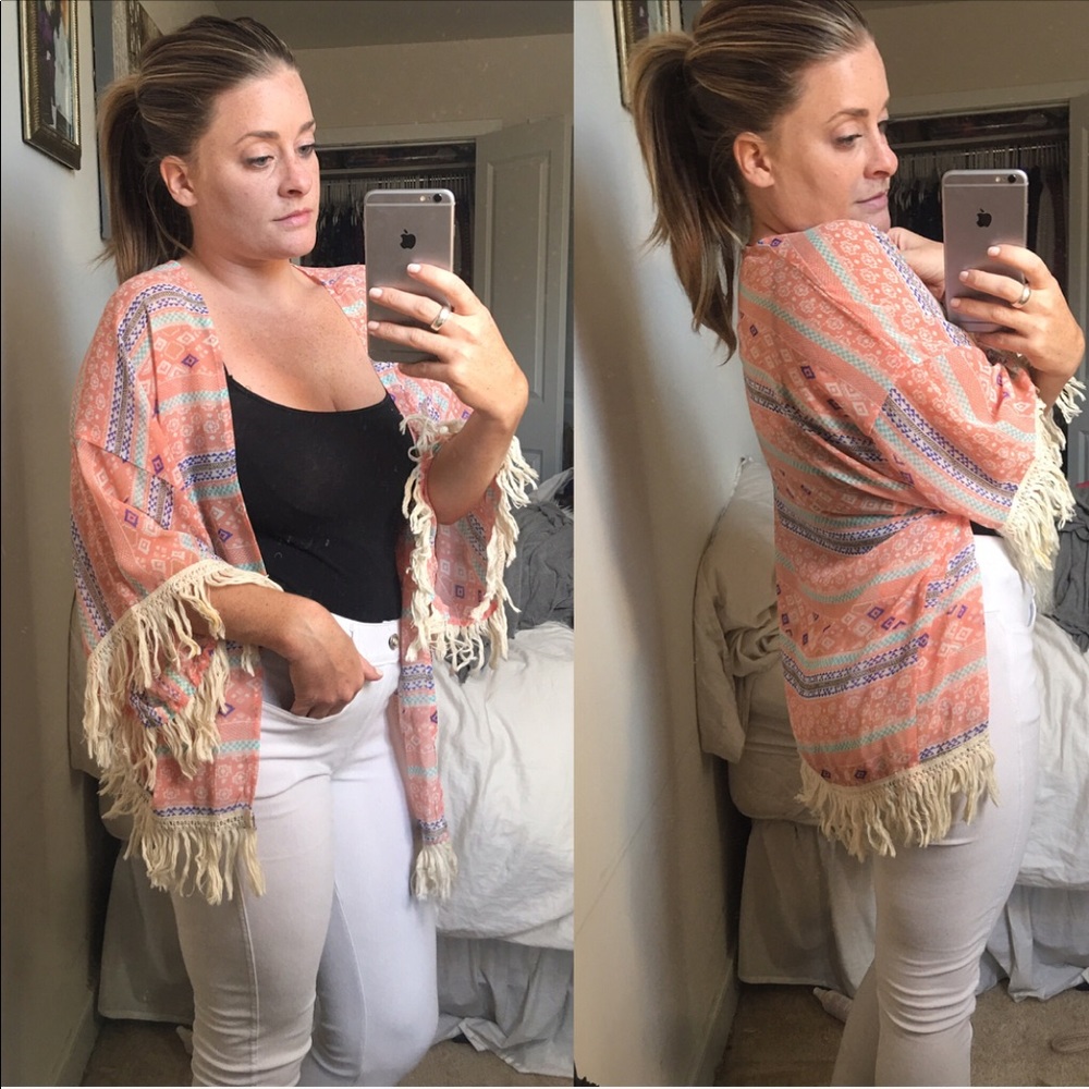 🍾 Geometric Print Kimono