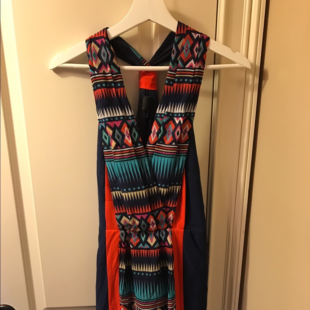 Bold Print T-back dress