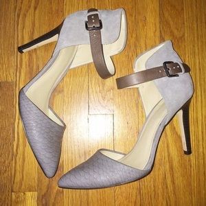 Grey Close Toed Stilettos US 5.5