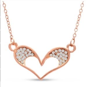 Rose gold Swarovski crystal necklace