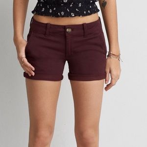 American Eagle Twill Midi Shorts