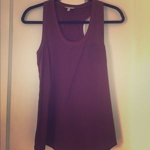 Burgundy silk tank