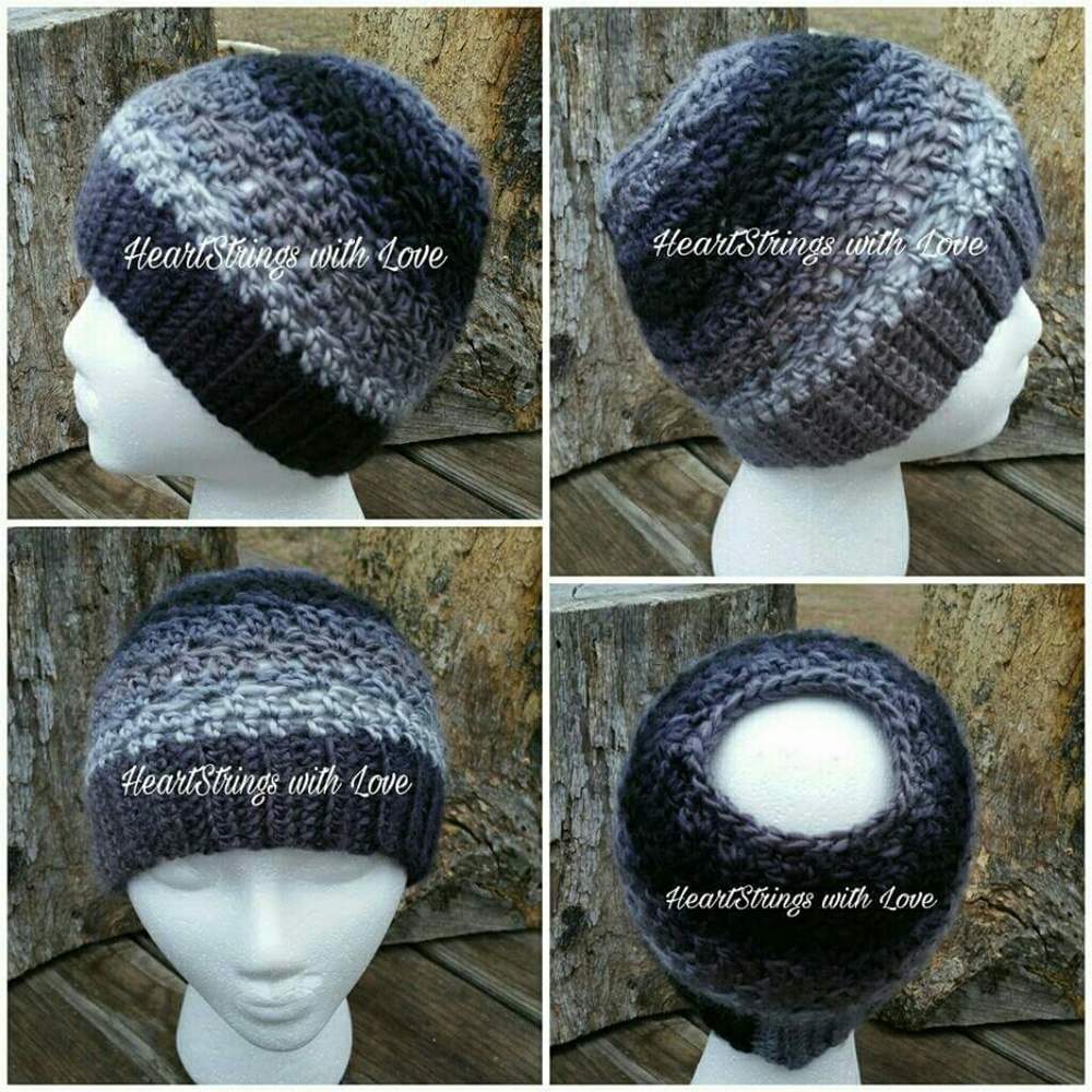 Adult Messy Bun Hat