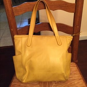 Yellow fossil handbag