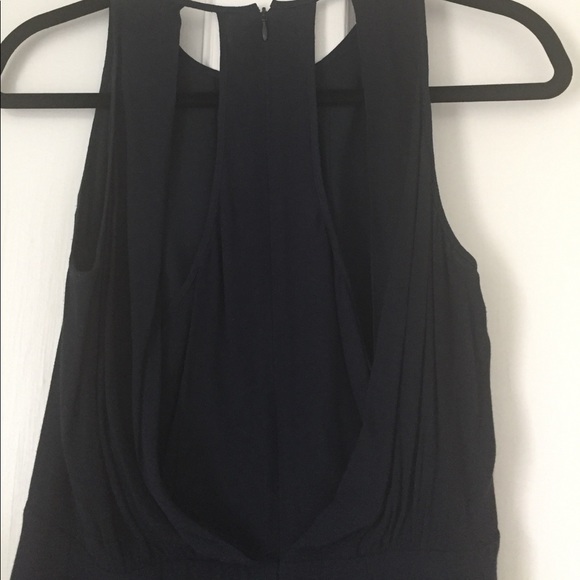 Navy blue silk tank - Picture 3 of 3
