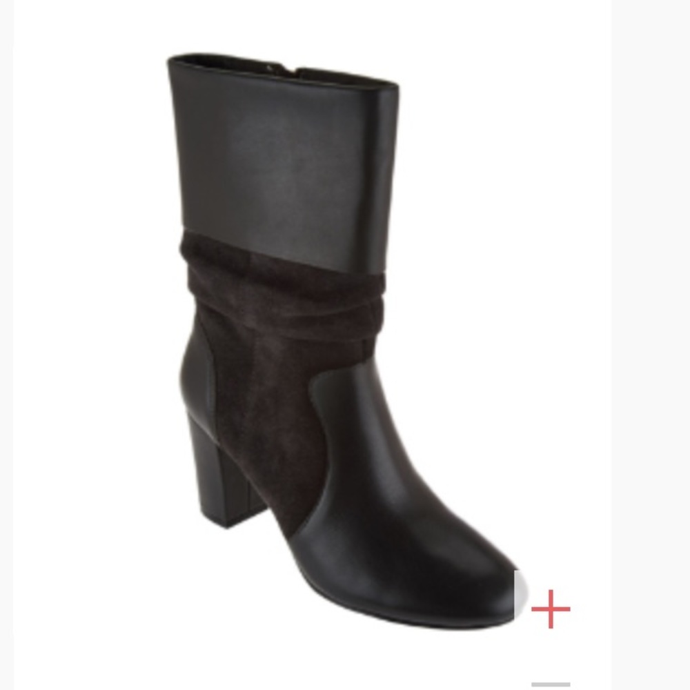 C. Wonder Leather and Suede Mid-Calf Slouch Boots