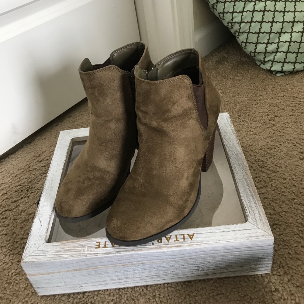 Olive Green Bootie.