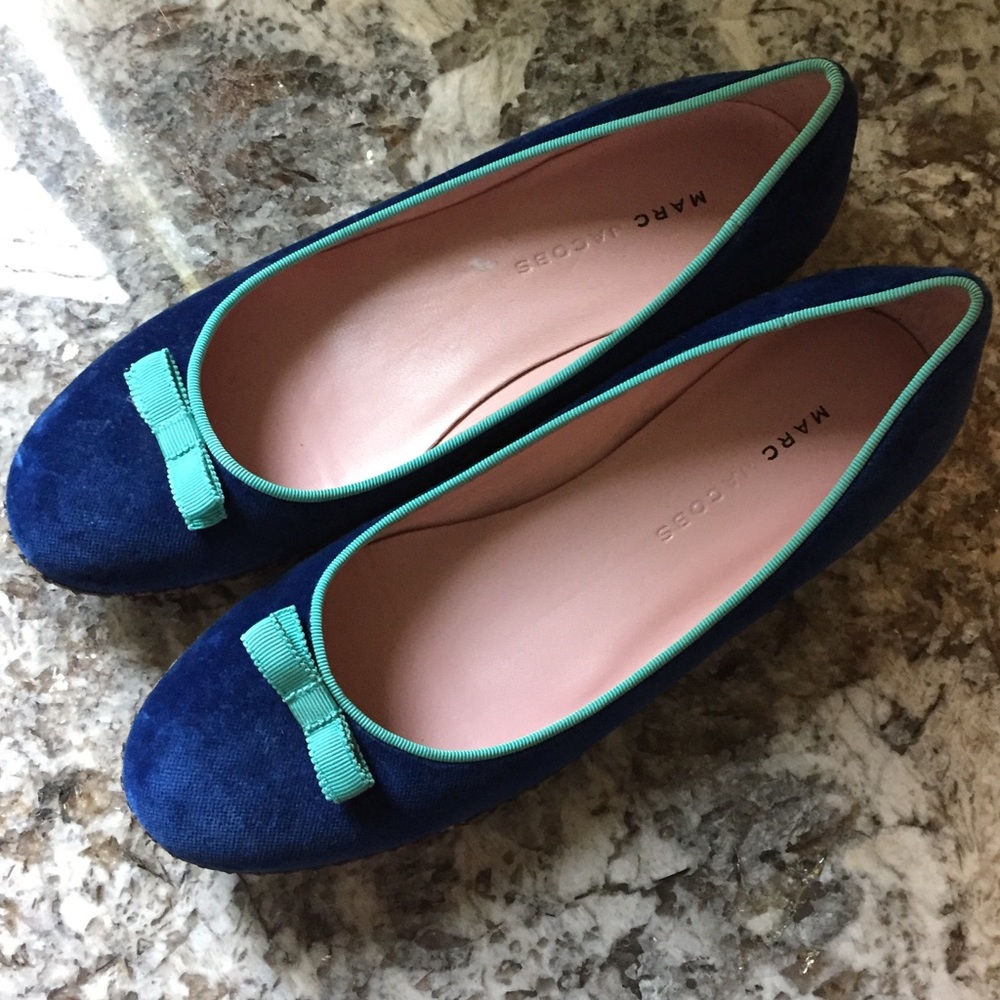 Marc Jacobs Blue Velvet Ballet Flats size 38