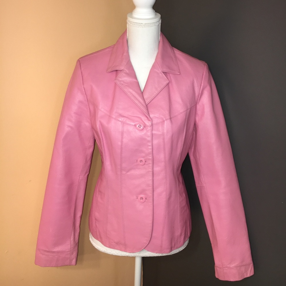Wilsons Leather Maxima Pink Leather Jacket