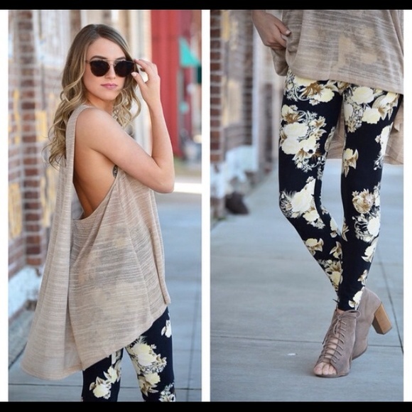 ♥️HP❤️LAST 3‼️BAHAMA PRINT LEGGINGS fits 2-12 - Picture 3 of 4