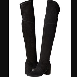 Black Suede Over the Knee Boots