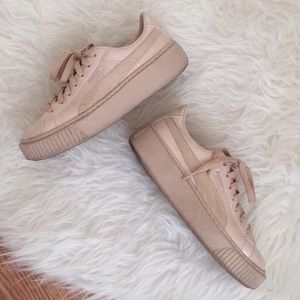Nude puma sneakers