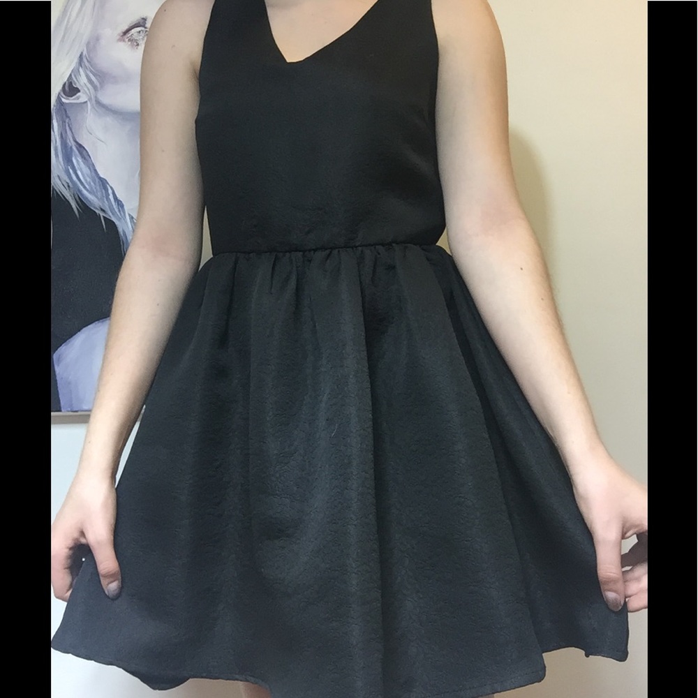 Black Tie Back Semi Formal dress