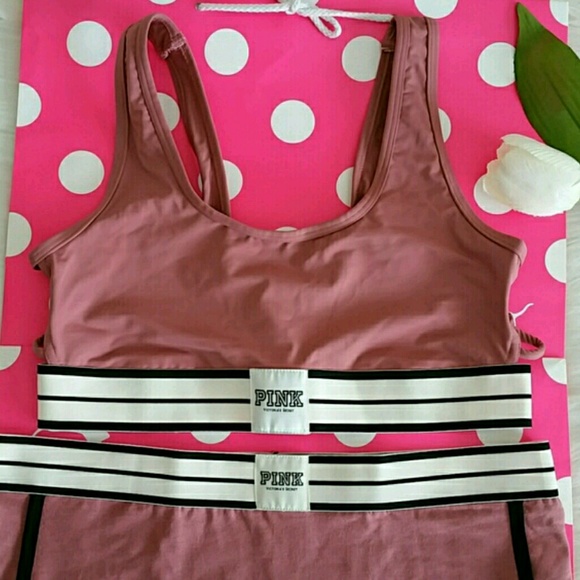 PINK Vs Strappy Bralette size L & Boyshort L.  NWT - Picture 2 of 5